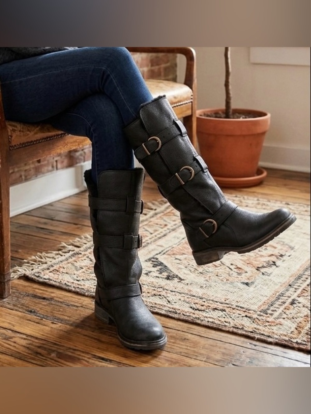 Steve Madden Faux Fur Combat Boots